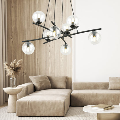 Essa 8 Light Pendant Black