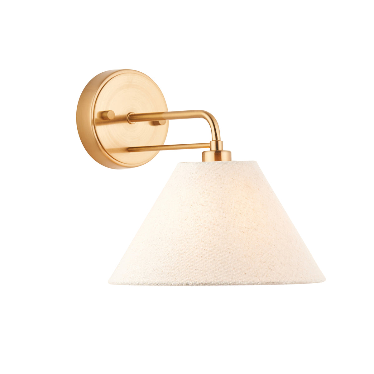 Wallbridge Aged Brass & Linen Wall Light