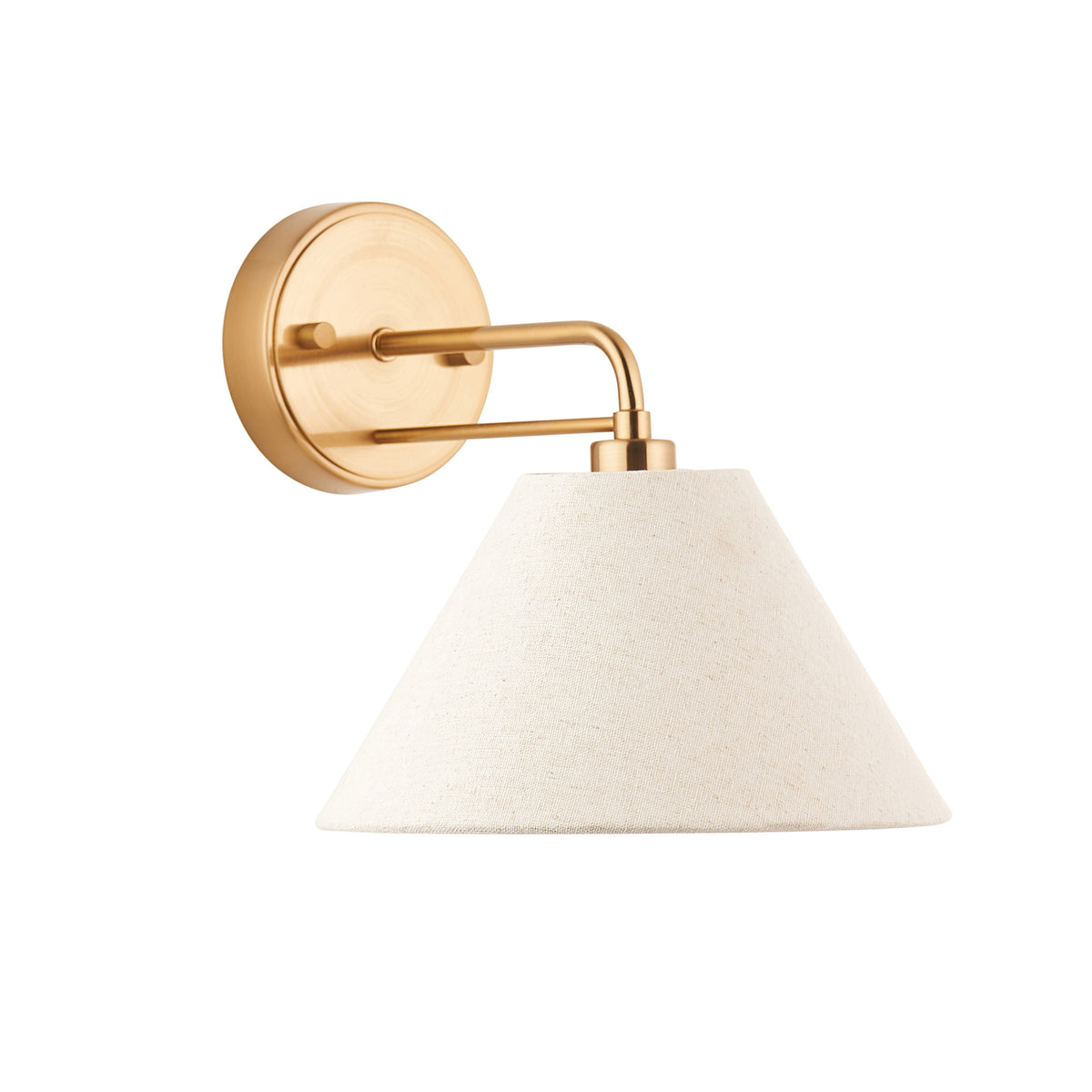Wallbridge Aged Brass & Linen Wall Light