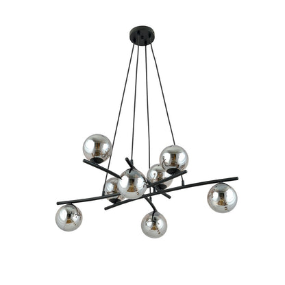 Essa 8 Light Pendant Black & Graphite