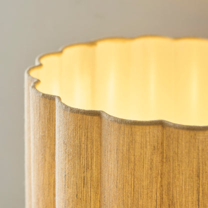 Olson Oak & Natural Scalloped Floor Lamp