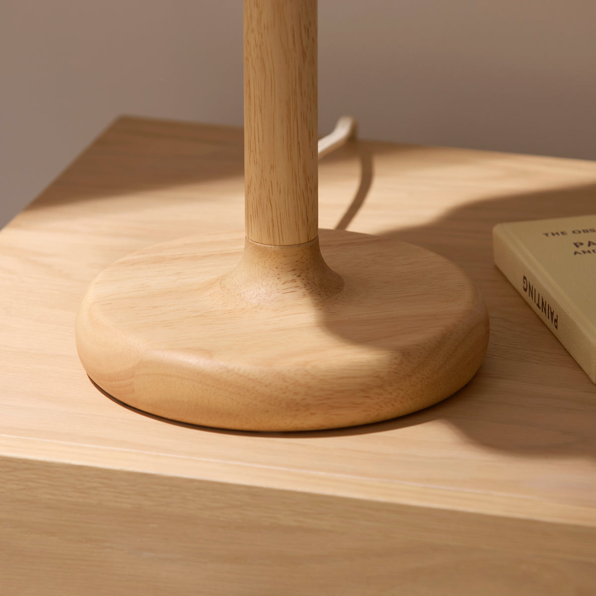 Olson Oak & Natural Scalloped Table Lamp