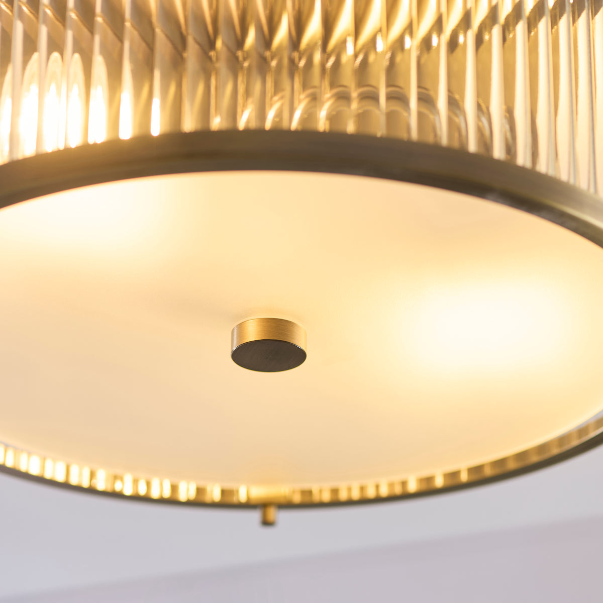 Ridgeton 2 Light Antique Brass Bathroom Ceiling Light IP44