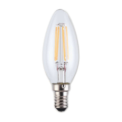 E14/SES 4w LED Candle Clear Warm White Dimmable Light Bulb