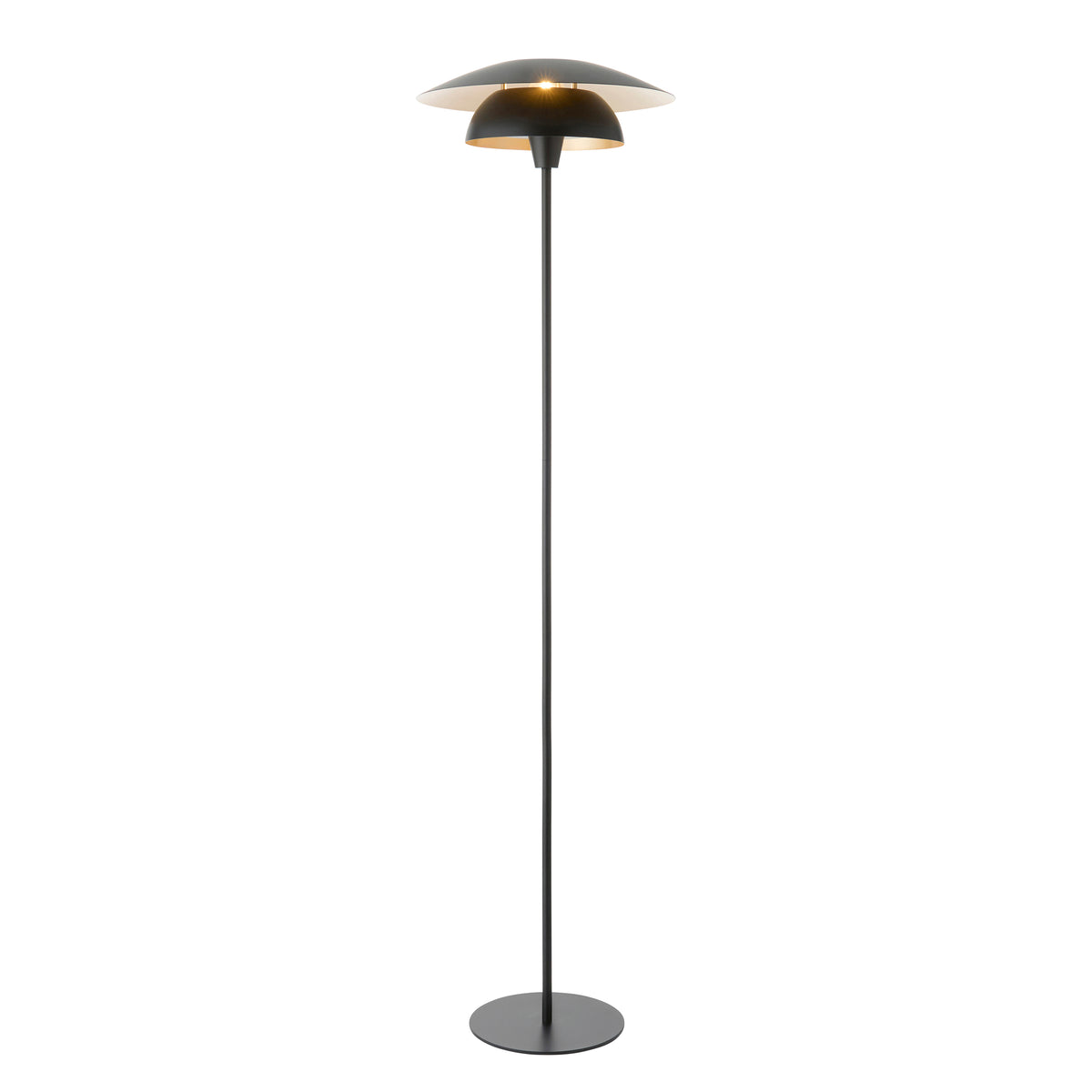 Lyon Matt Black Tiered Floor Lamp