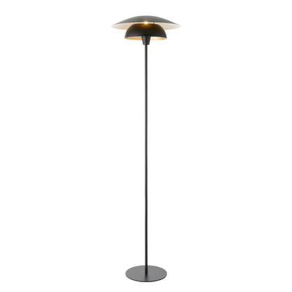 Lyon Matt Black Tiered Floor Lamp