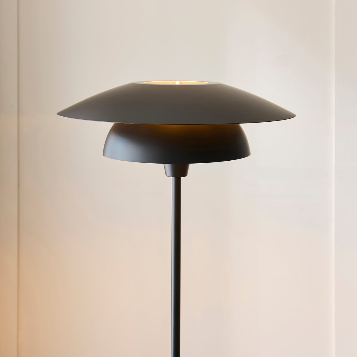 Lyon Matt Black Tiered Floor Lamp