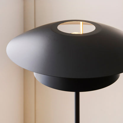 Lyon Matt Black Tiered Floor Lamp