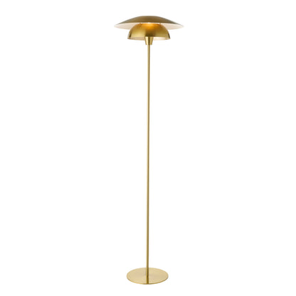 Lyon Satin Brass Tiered Floor Lamp