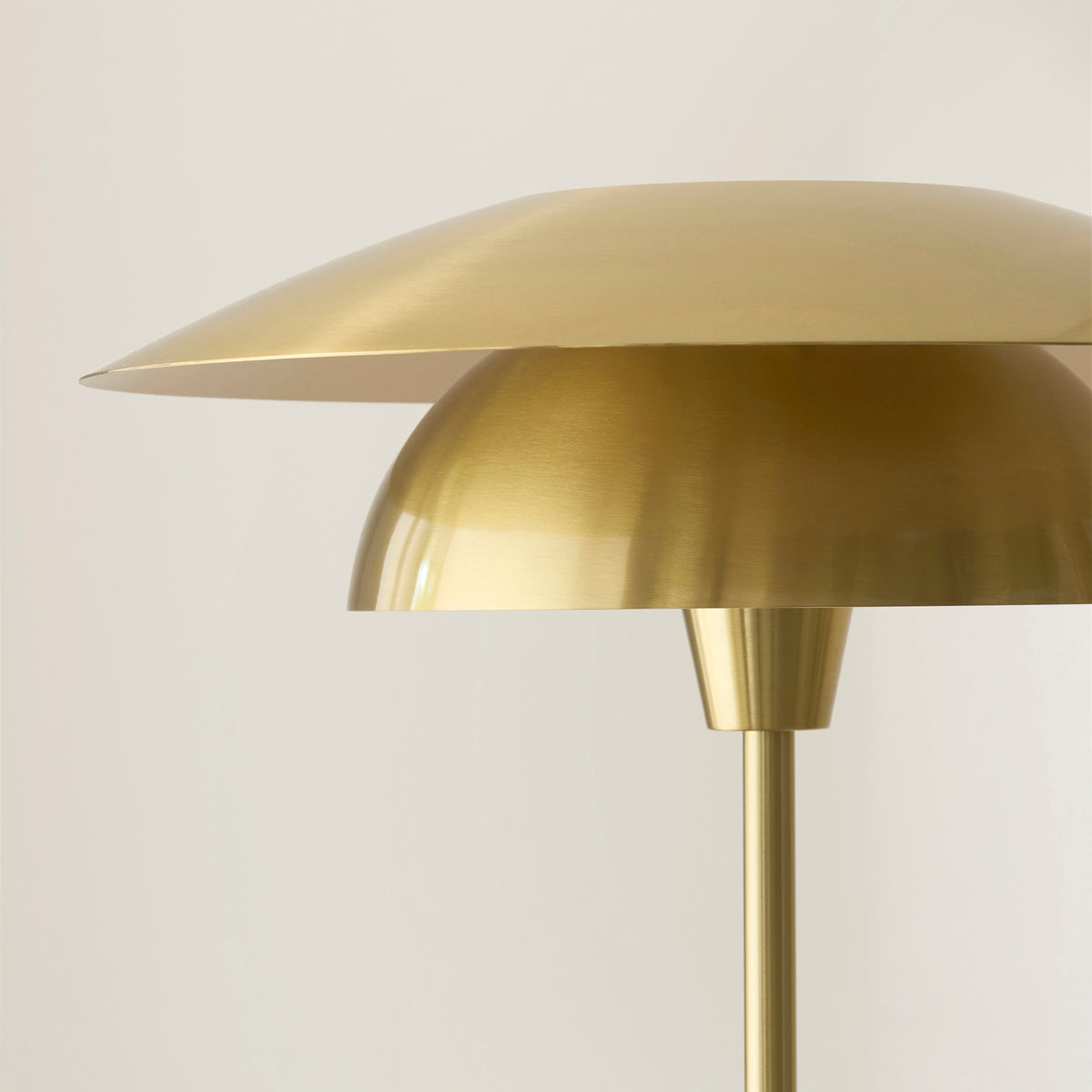 Lyon Satin Brass Tiered Floor Lamp