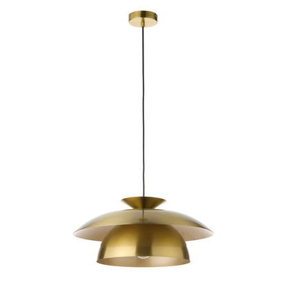Lyon Satin Brass Tiered Pendant Ceiling Light
