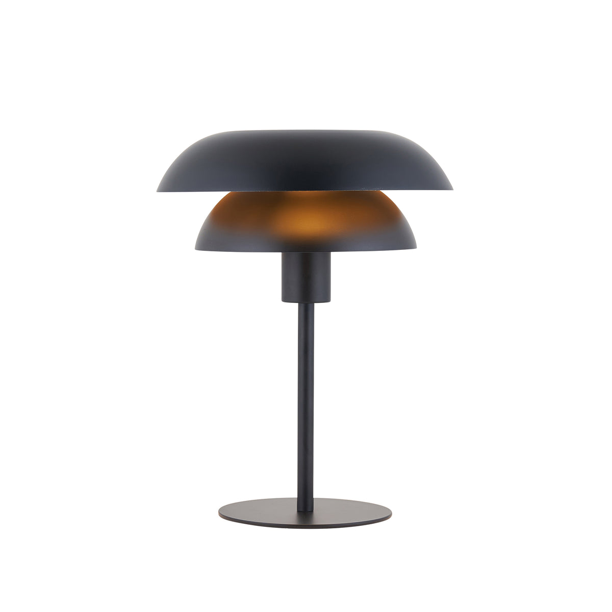Lyon Matt Black Tiered Table Lamp
