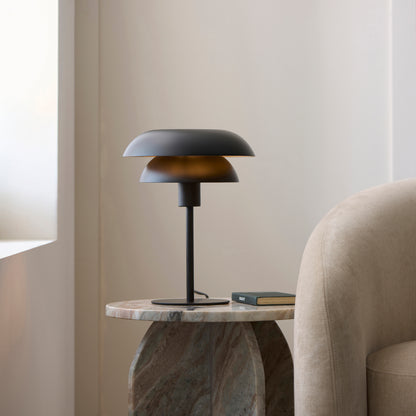 Lyon Matt Black Tiered Table Lamp