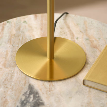 Lyon Satin Brass Tiered Table Lamp