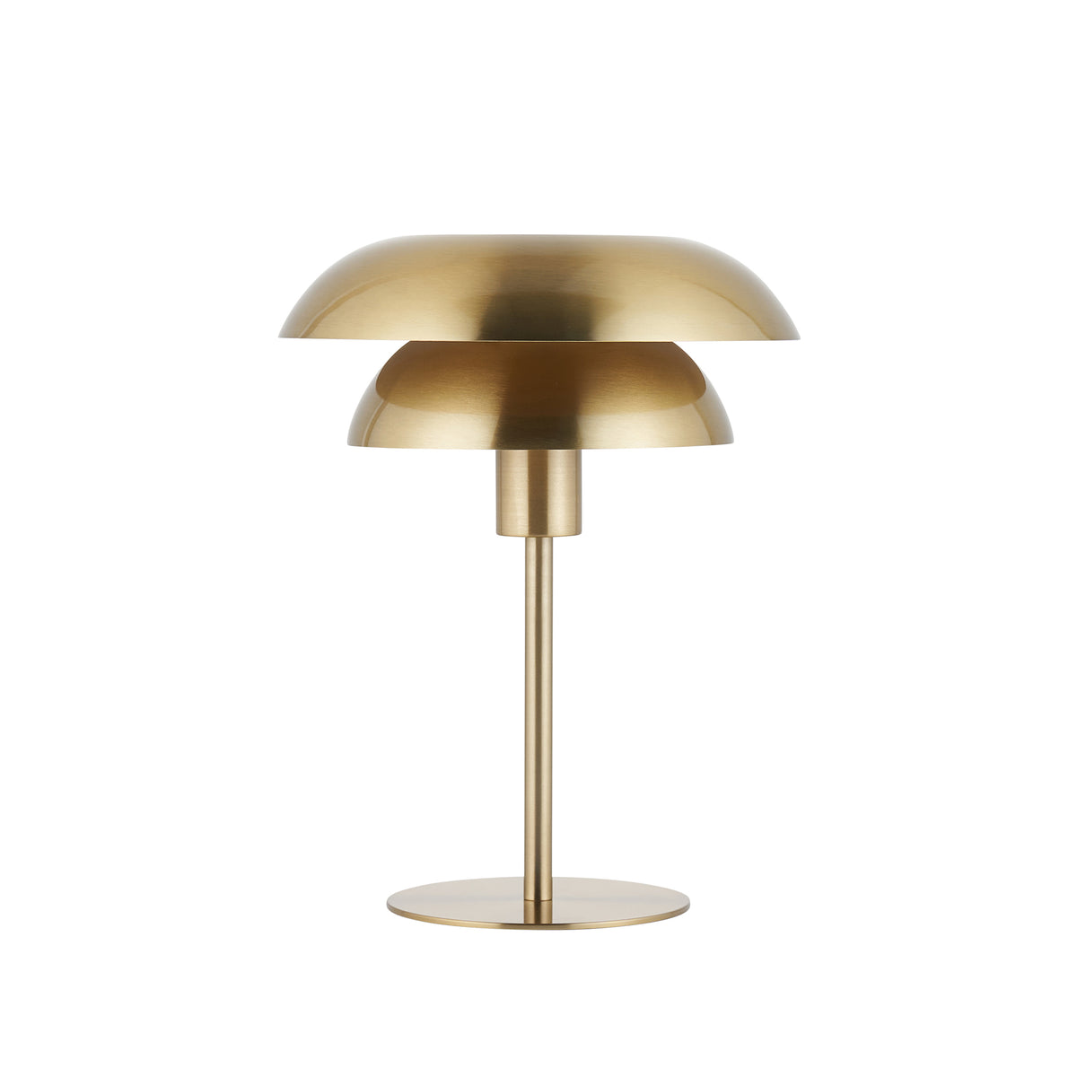 Lyon Satin Brass Tiered Table Lamp