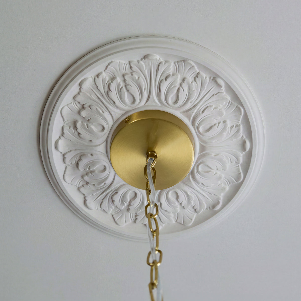 Autumn 4 Light Aged Brass & Glass Leaf Pendant Ceiling Light
