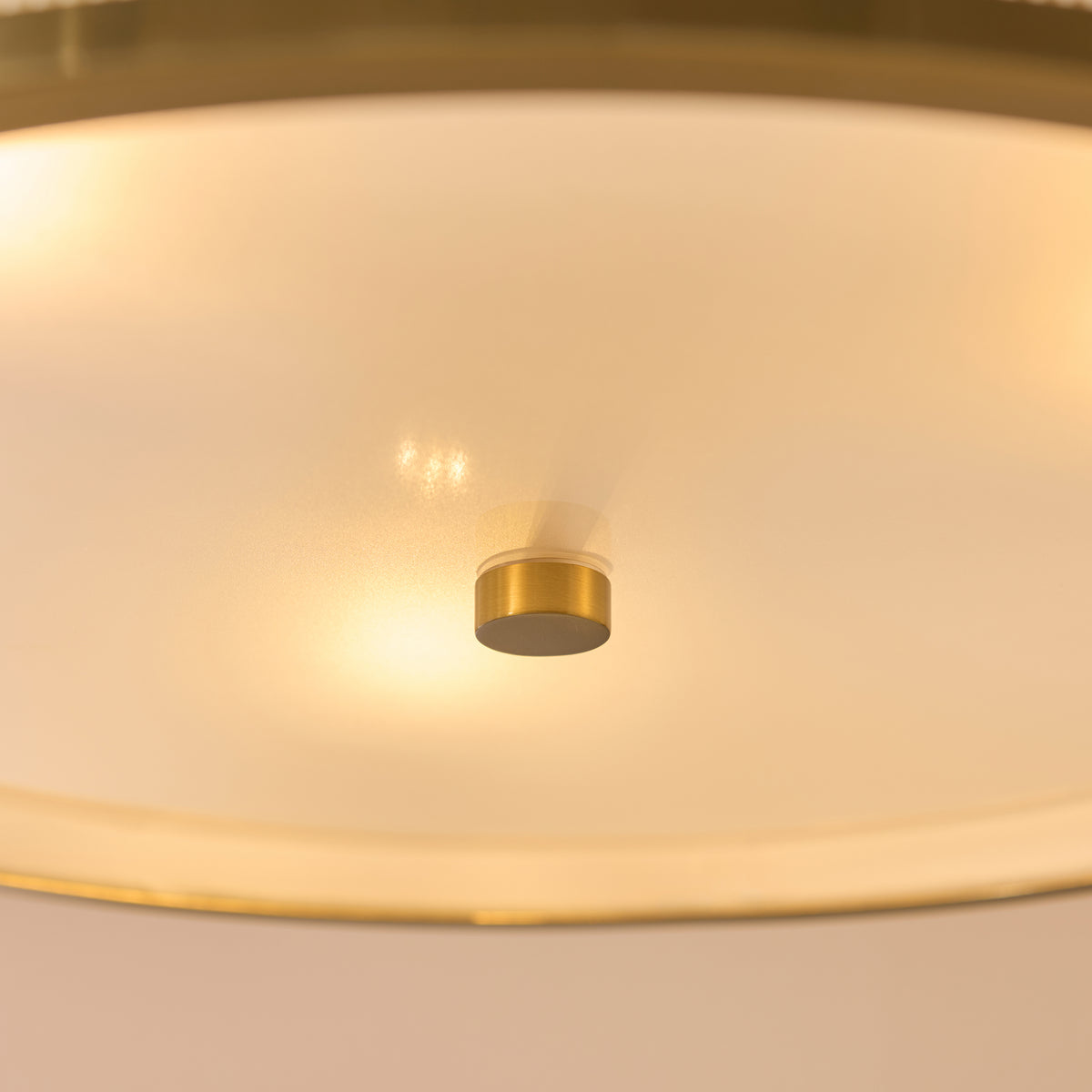 Lexi 3 Light Ivory Pleated & Aged Brass Pendant Ceiling Light