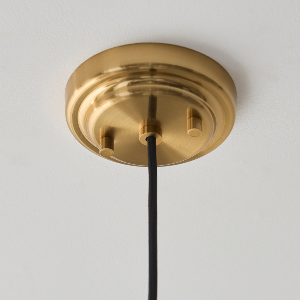 Evora Large Aged Brass & Opal Ribbed Glass Pendant Ceiling Light