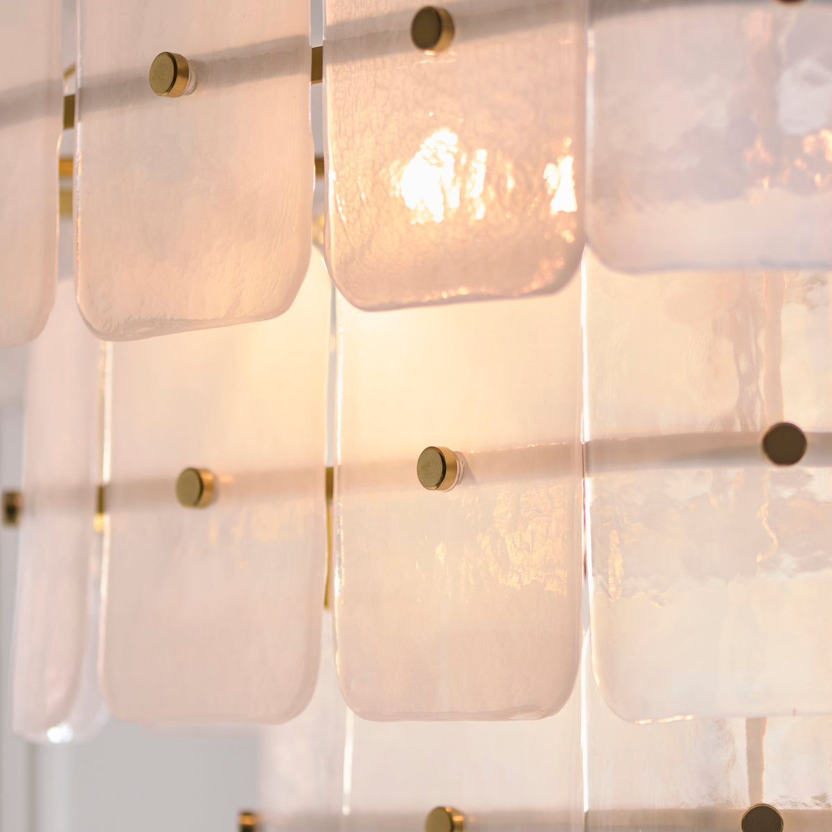Venice 10 Light Aged Brass & White Glass Pendant Ceiling Light