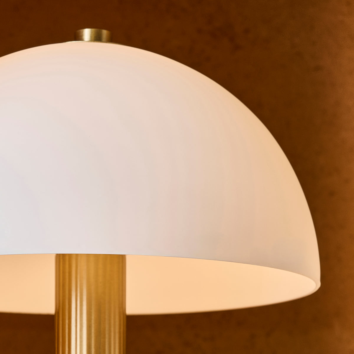 Bridport Warm Brass & Opal Glass Rechargeable Table Lamp