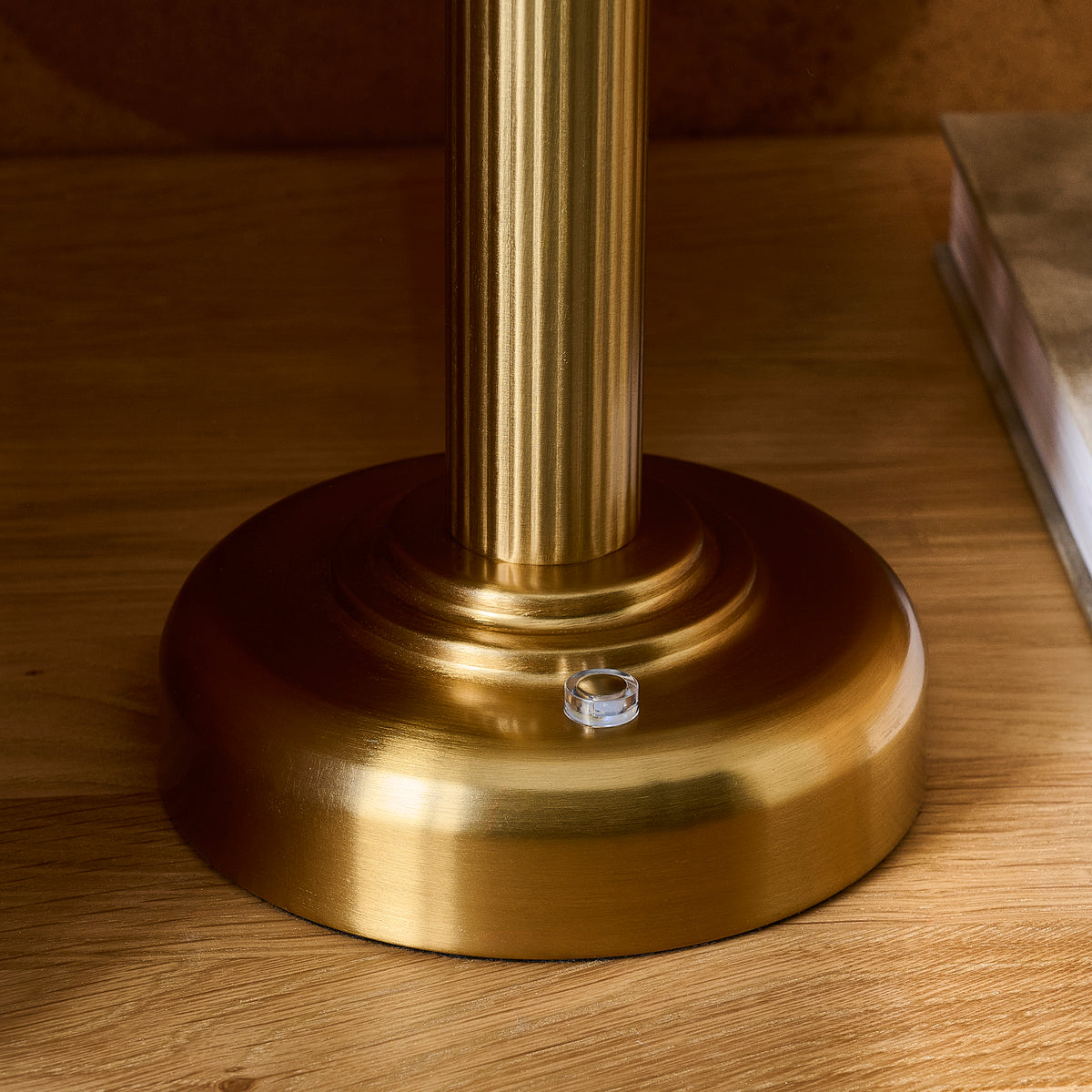 Bridport Warm Brass & Opal Glass Rechargeable Table Lamp