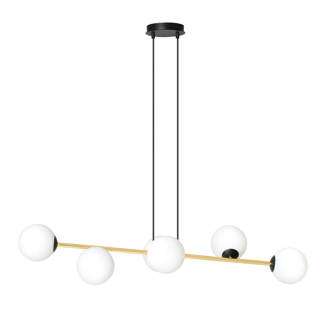 Gravity 6 Light Pendant Black & Gold