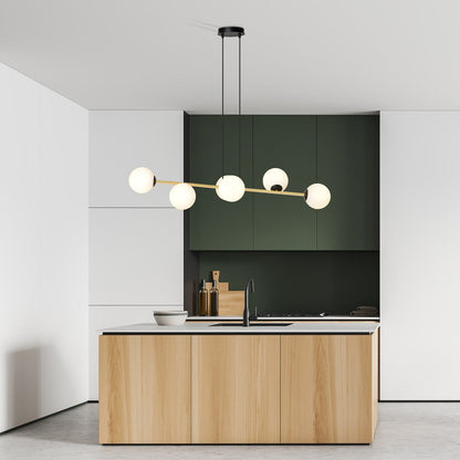 Gravity 6 Light Pendant Black & Gold