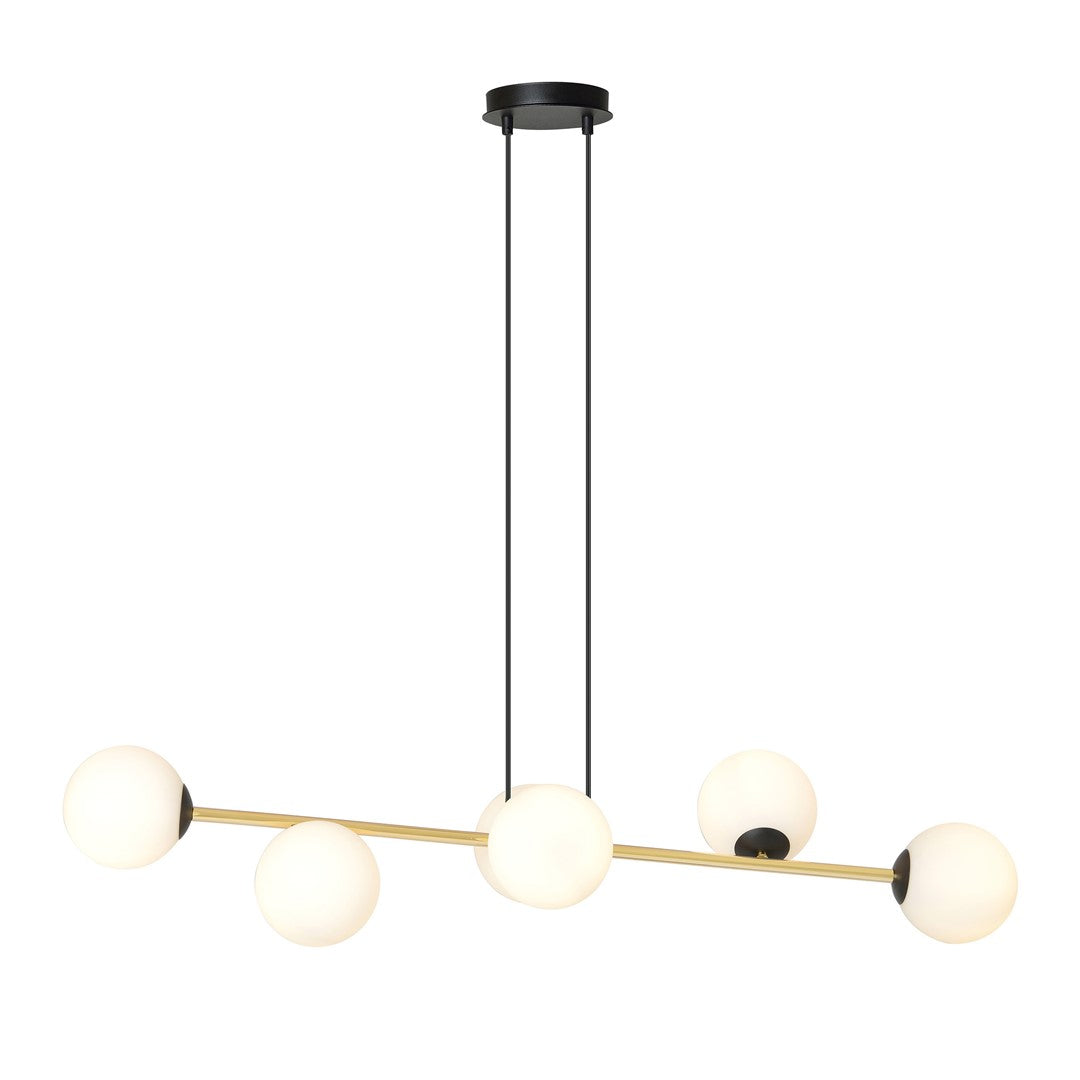 Gravity 6 Light Pendant Black & Gold