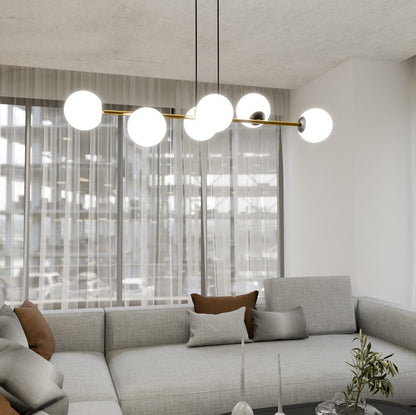 Gravity 6 Light Pendant Black & Gold