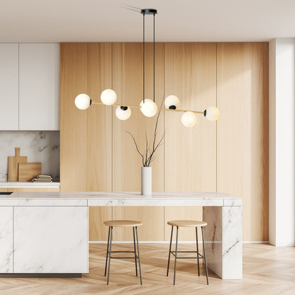 Gravity 8 Light Pendant Black & Gold