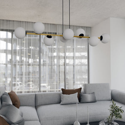 Gravity 8 Light Pendant Black & Gold