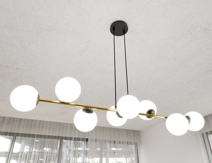 Gravity 8 Light Pendant Black & Gold