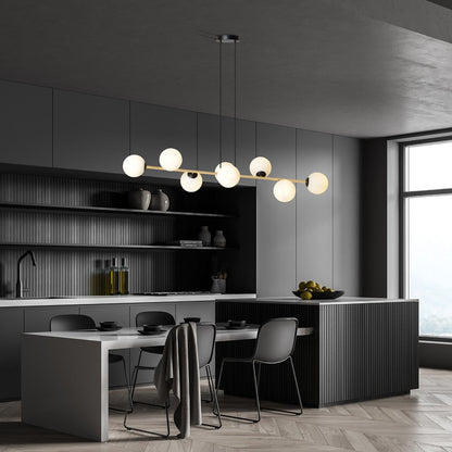 Gravity 8 Light Pendant Black & Gold