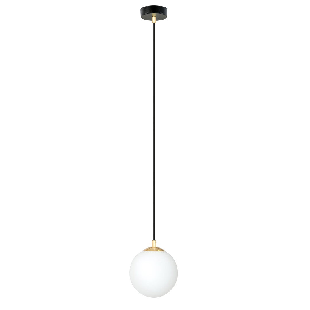 Royal 1 Light Pendant Black & Gold