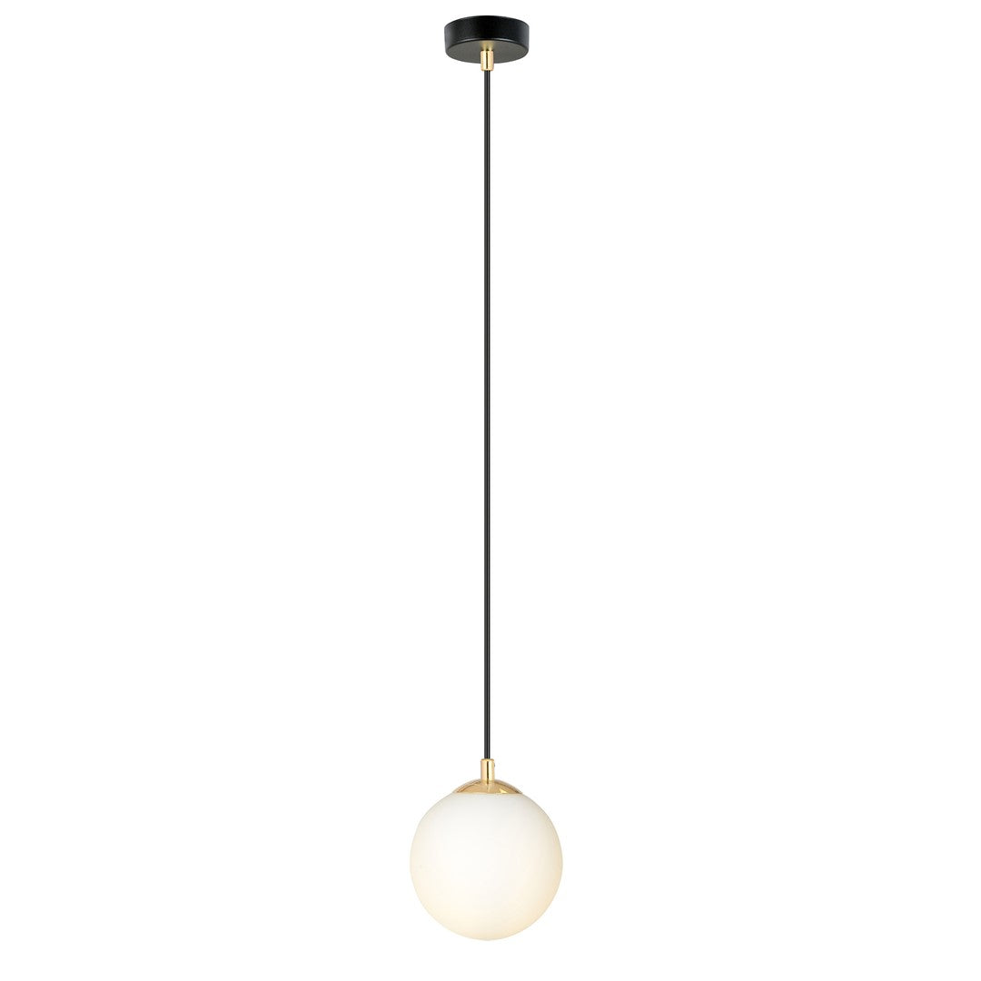 Royal 1 Light Pendant Black & Gold