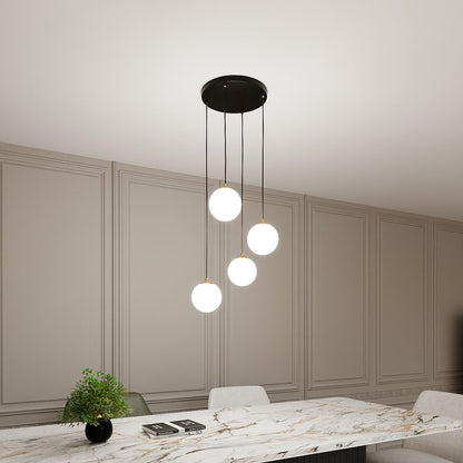 Royal 4 Light Pendant Black & Gold