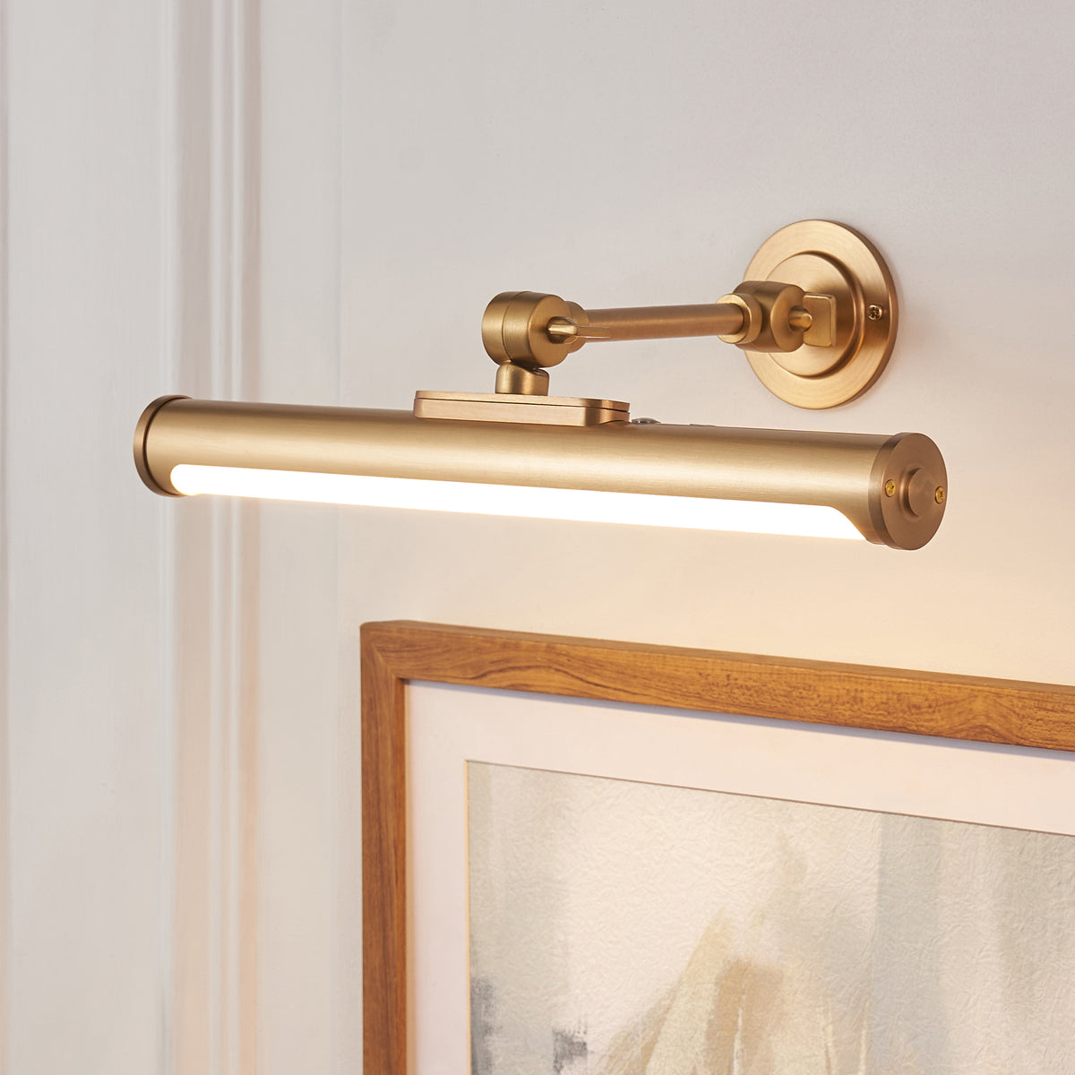 Kas Warm Brass Rechargeable Picture Light
