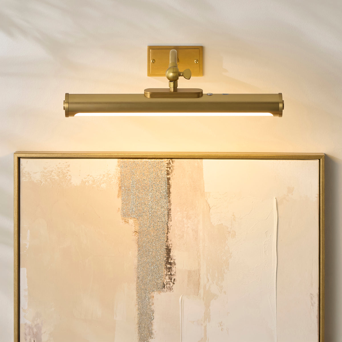 Maris Warm Brass Rechargeable Picture Light