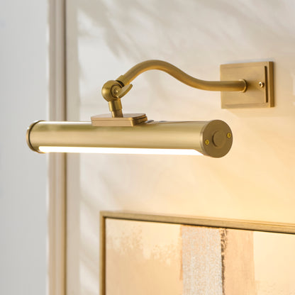 Maris Warm Brass Rechargeable Picture Light