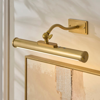 Maris Warm Brass Rechargeable Picture Light