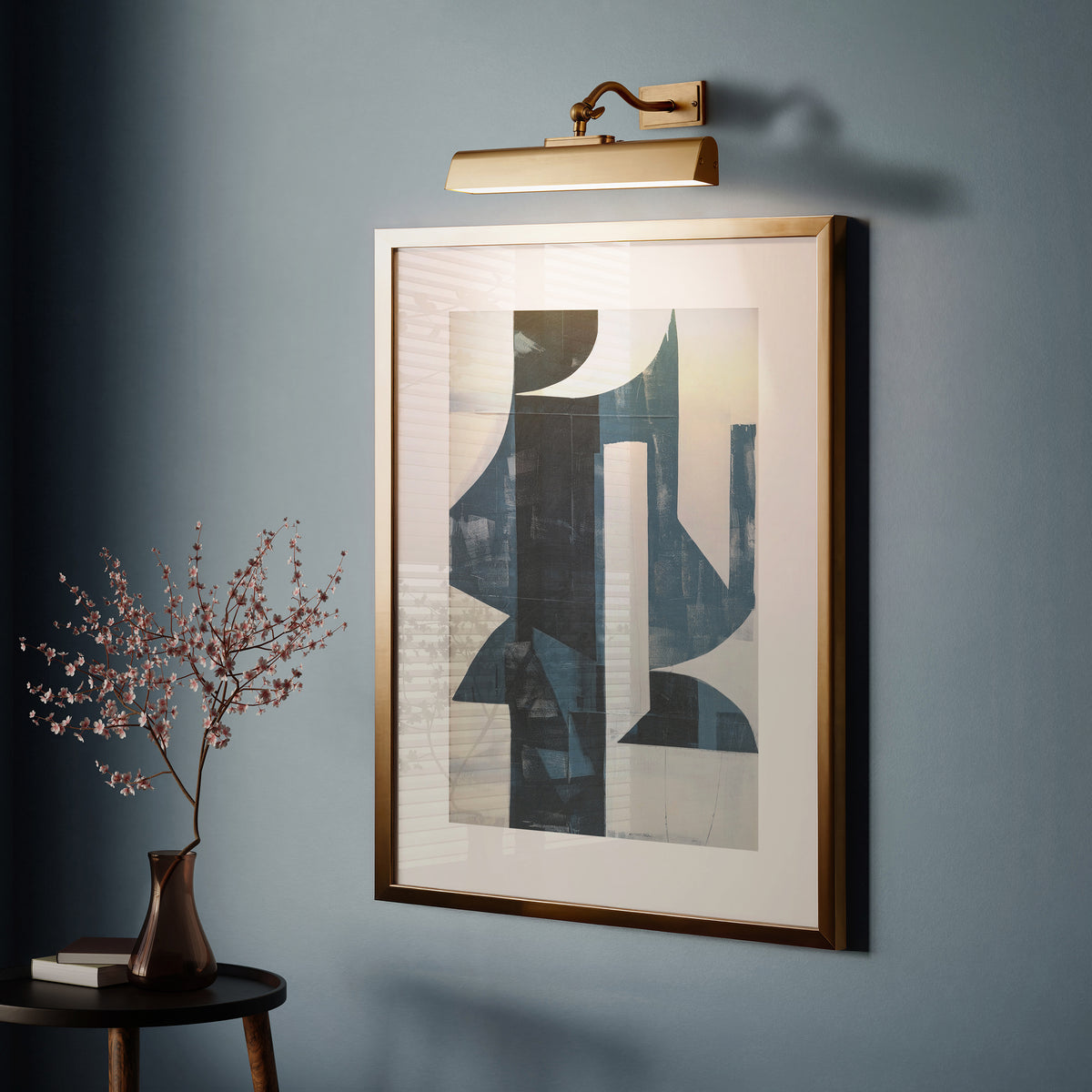 Lasos Warm Brass Rechargeable Picture Light