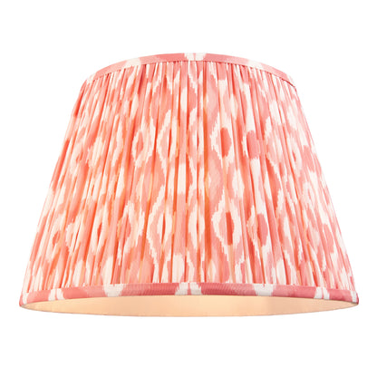 Twist Oak Effect Floor Lamp with Pink Ikat Shade
