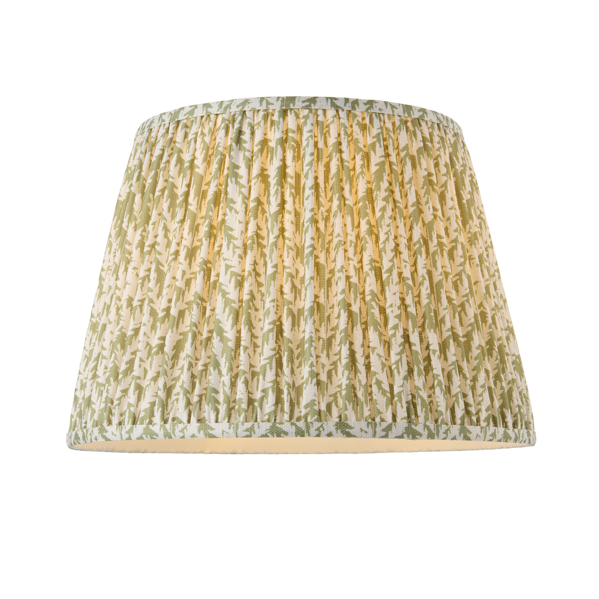 Twist Oak Effect Floor Lamp with Green Leaf Shade