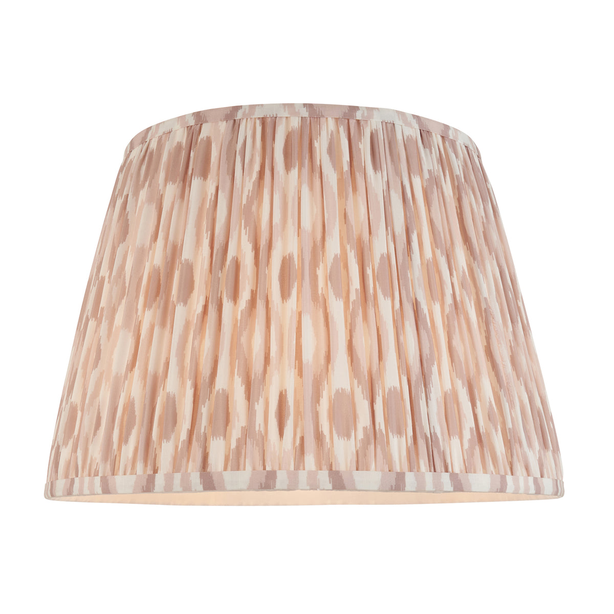 Twist Almond White Floor Lamp with Neutral Ikat Shade