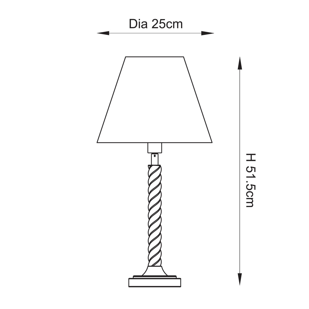 Twist Oak Effect Table Lamp with Green Leaf Shade