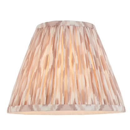 Twist Almond White Table Lamp with Neutral Ikat Shade