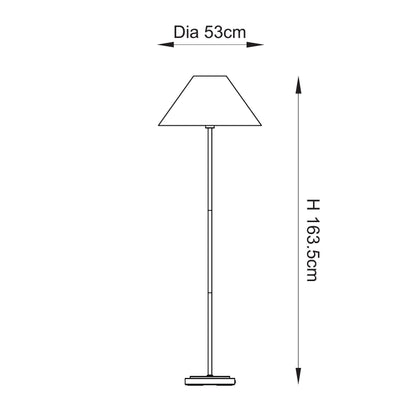 Arlo Matt Black Floor Lamp with Scalloped White Shade