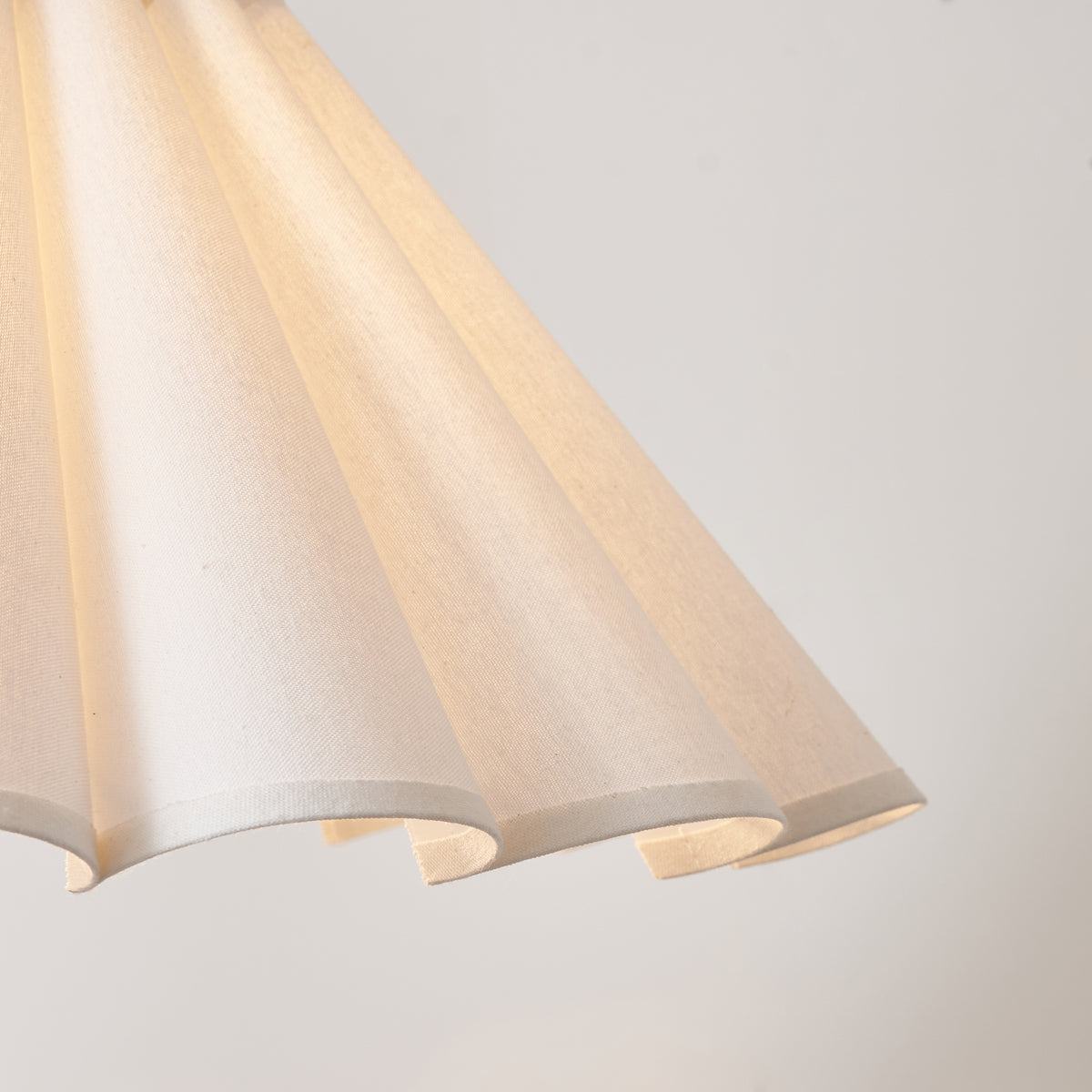 Arlo Antique Brass Floor Lamp with Scalloped White Shade