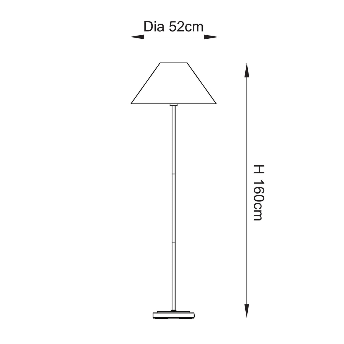 Arlo Antique Brass Floor Lamp with Natural Rattan Shade