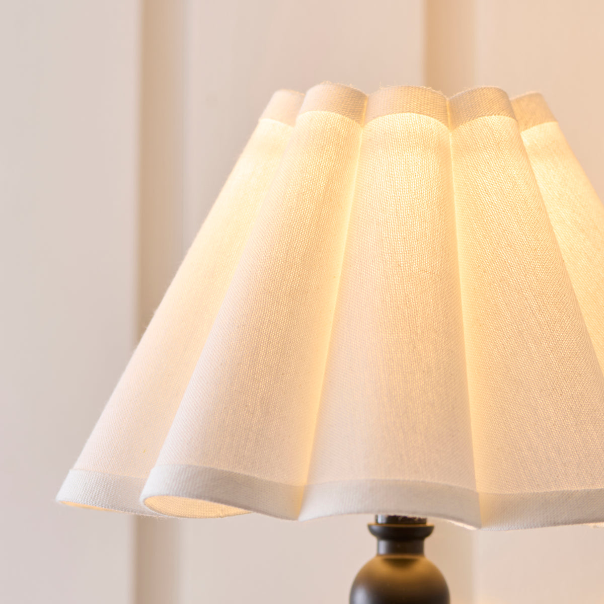Sylvie Matt Black & White Cotton Wall Light